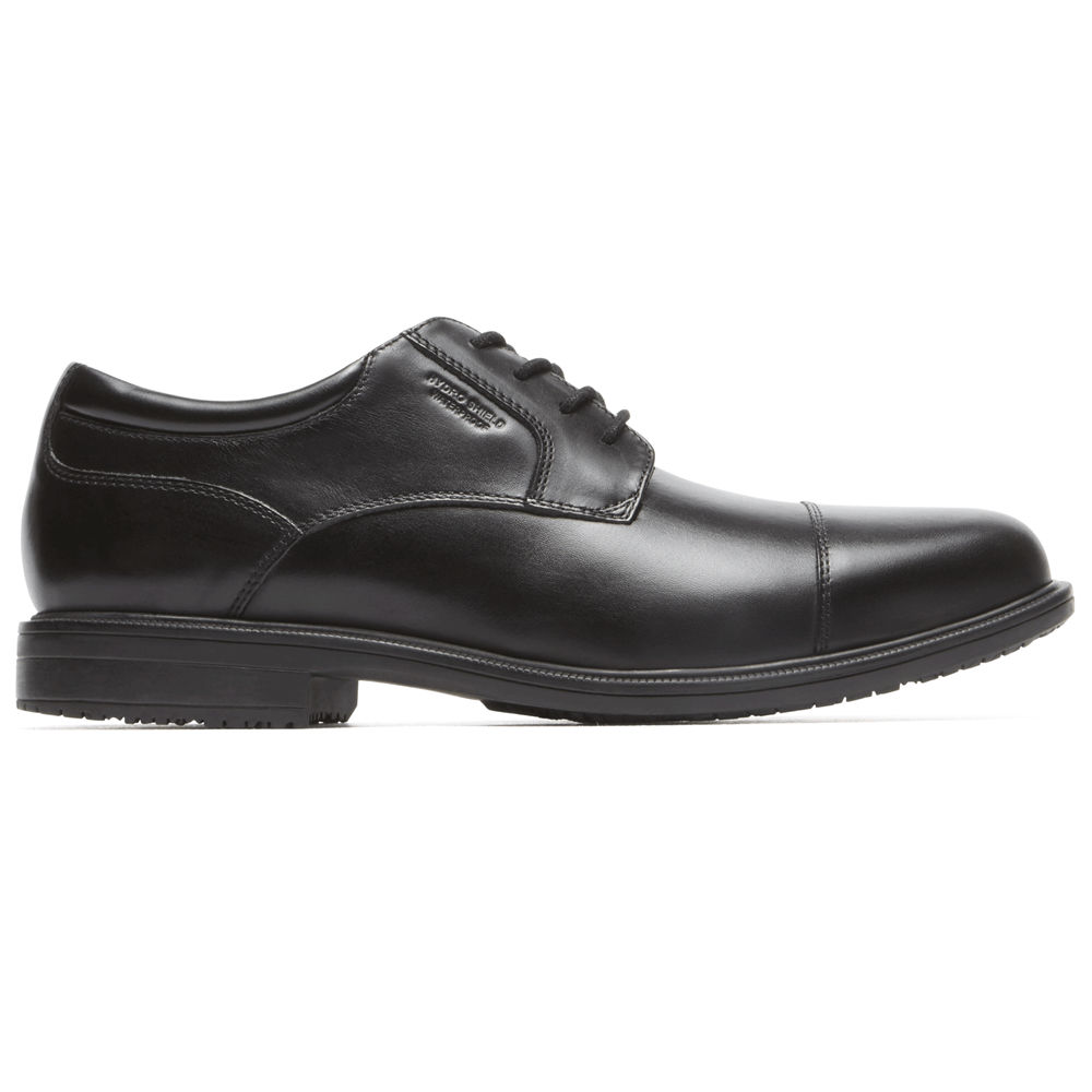 Sapatos Sociais Rockport Homem Pretas - Essential Details Ii Cap Toe - 30195DJRZ